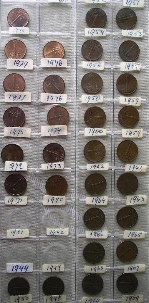 Complete serie mooie centen 1948 t/m 1980.- 34 stuks!, Postzegels en Munten, Verzenden, Koningin Juliana, Setje