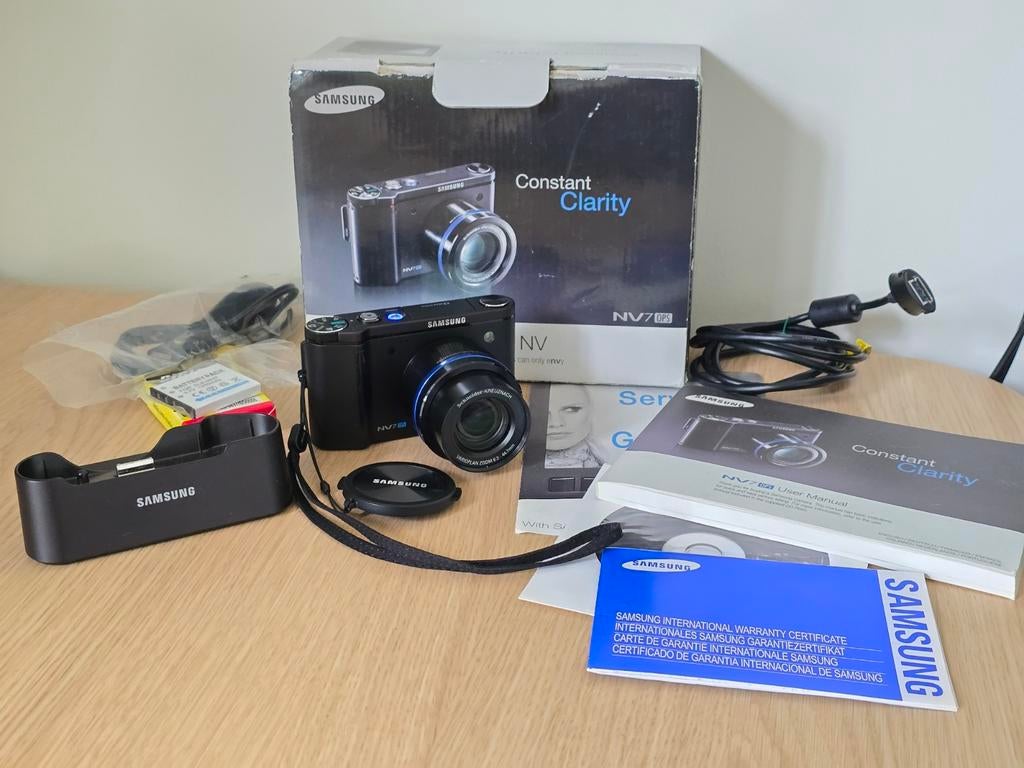 Samsung NV7 OPS digitale camera digicam compleet in doos, Audio, Tv en Foto, Fotocamera's Digitaal, Gebruikt, Compact, Ophalen of Verzenden