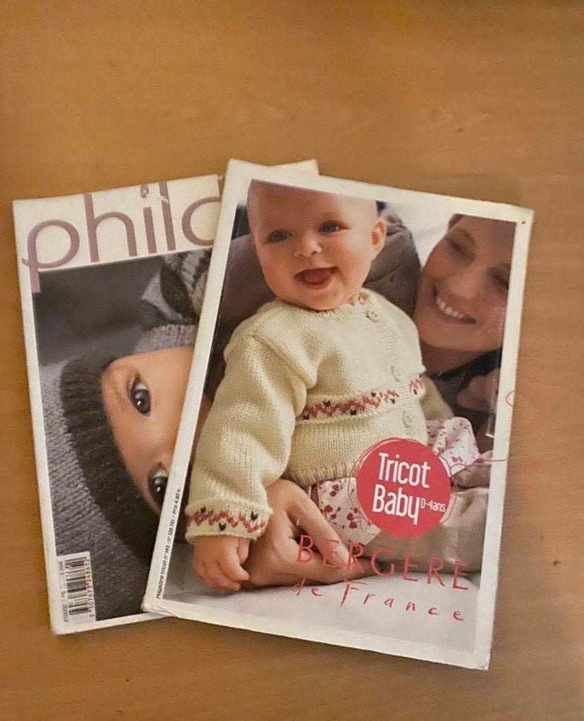 Vintage Franstalige Breipatronen baby & kind, Hobby en Vrije tijd, Breien en Haken, Ophalen of Verzenden, Gebruikt, Breien, Patroon of Boek