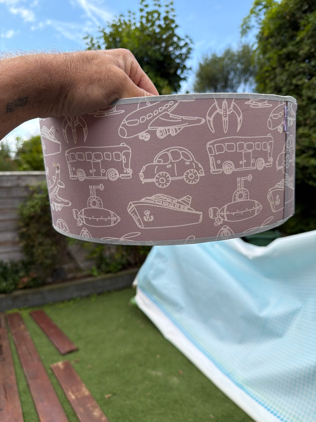 Leuke kinderlampenkap met voertuigen, Ophalen, Gebruikt, Meerkleurig, Rond