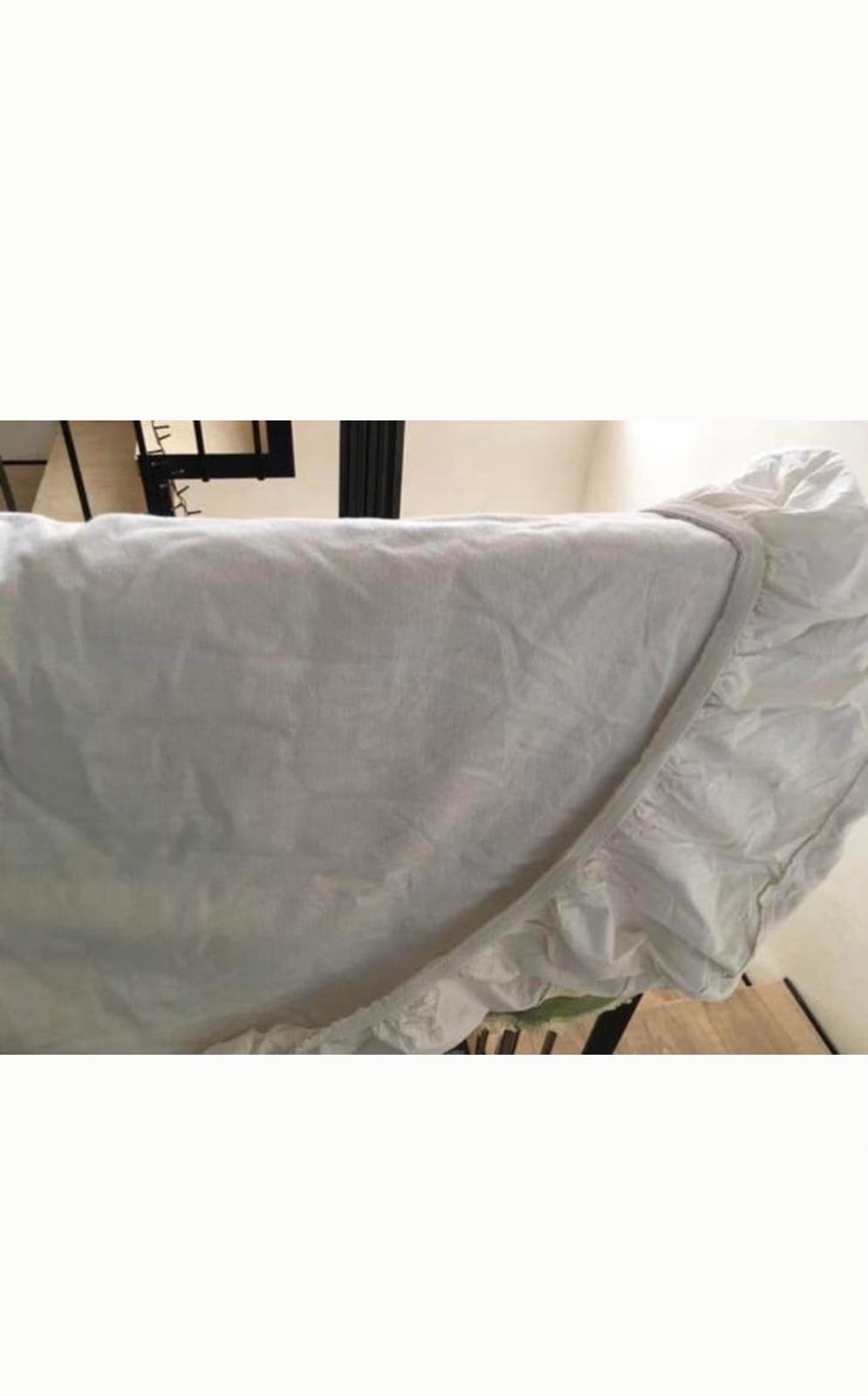 Comfortabel flanellen katoenen hoeslaken extra lang 210cm, Gebruikt, Overige maten, Ademend, Katoen