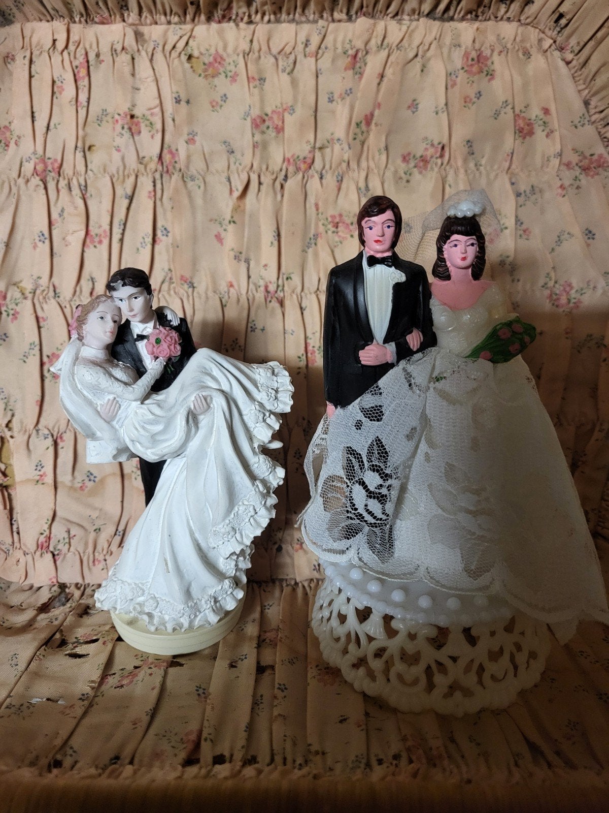 KoopjeVintage Bruidspaar Taarttopper - Romantische Decoratie, Ophalen of Verzenden, Gebruikt