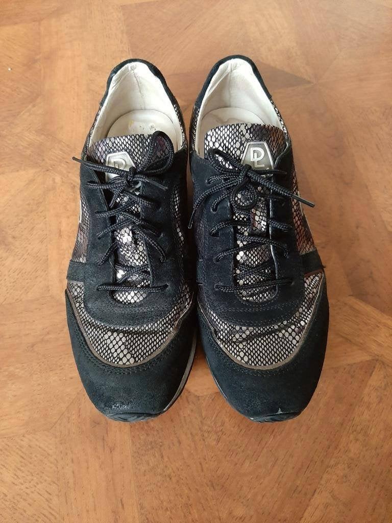 DL Sport leren sneakers maat 39, Zwart, Ophalen of Verzenden, DL Sport, Sneakers of Gympen