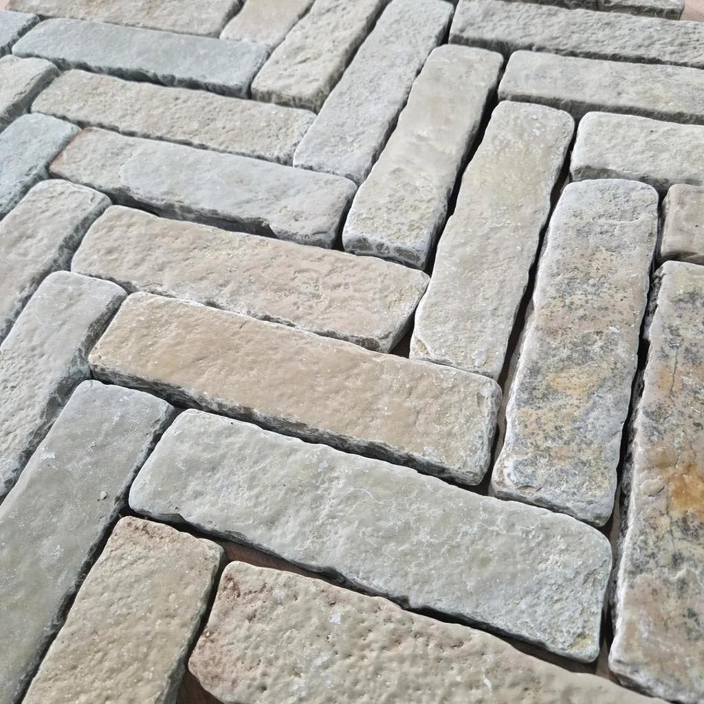 Vloer Bricks Chateau Raw Waaltjes 5x20cm Handverouderd, Ophalen of Verzenden, Nieuw, 75 m² of meer