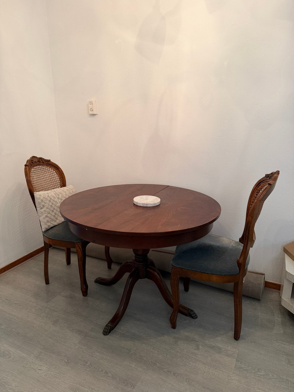 Antieke eettafel met stoelen, Antiek en Kunst, Ophalen of Verzenden