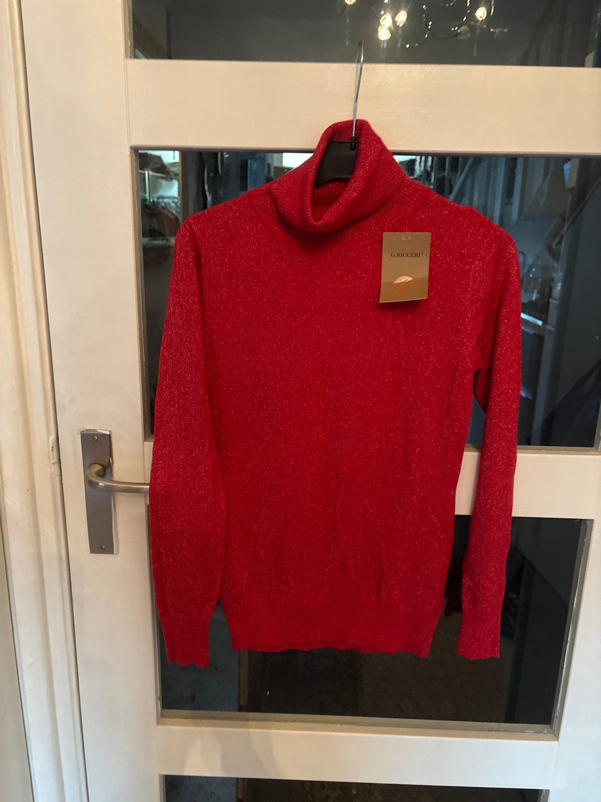 G. Ricceri Rode Coltrui met Glitter - Nieuw met label, Kleding | Dames, Ophalen of Verzenden, Nieuw, Maat 42/44 (L), Rood