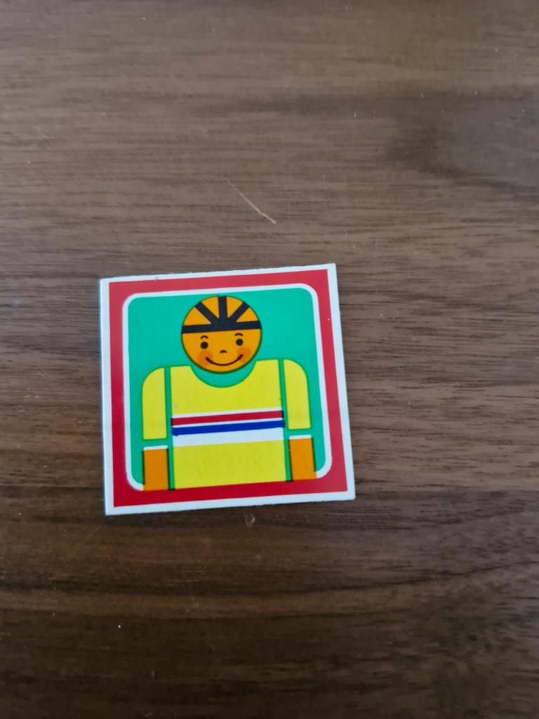 7409 Vintage wielrenner sticker - Tour de France, Ophalen of Verzenden, Zo goed als nieuw, Sport