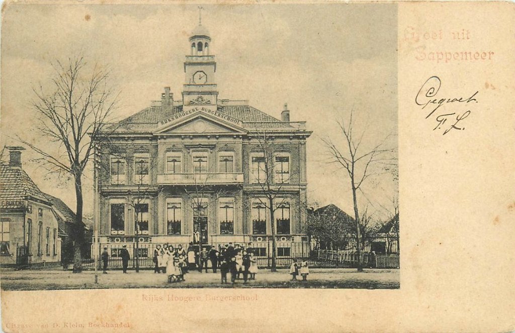 702-002-025 Sappemeer Rijks Hoogere Burgerschool, Verzenden, Voor 1920, Groningen