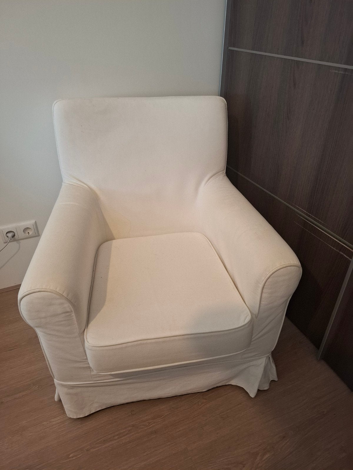 Fauteuil EKTORP wit., Ophalen, Eenpersoons, 75 tot 100 cm, Zo goed als nieuw