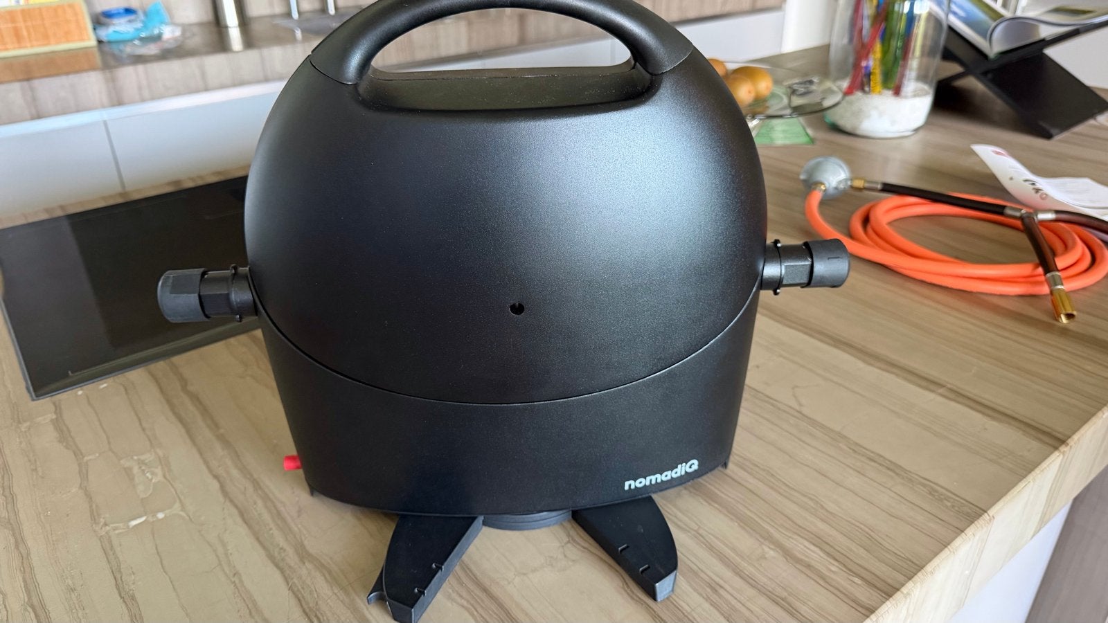 NomadiQ Draagbare Gasbarbecue met Hoes en Gasslang, Ophalen of Verzenden, Nieuw