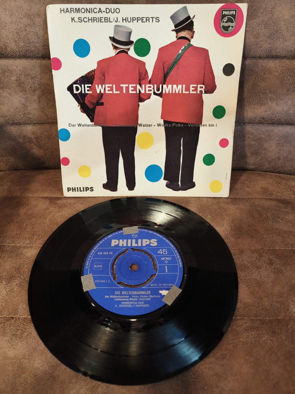 Die Weltenbummler - Harmonica-Duo K. Schriebl/J. Hupperts, LP, Gebruikt, 7 inch, Schlager