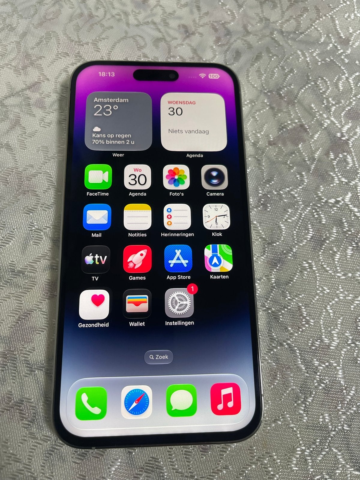 iPhone 14 Pro Max 128GB - Zo goed als nieuw, Ophalen, 128 GB, Wit, Zo goed als nieuw