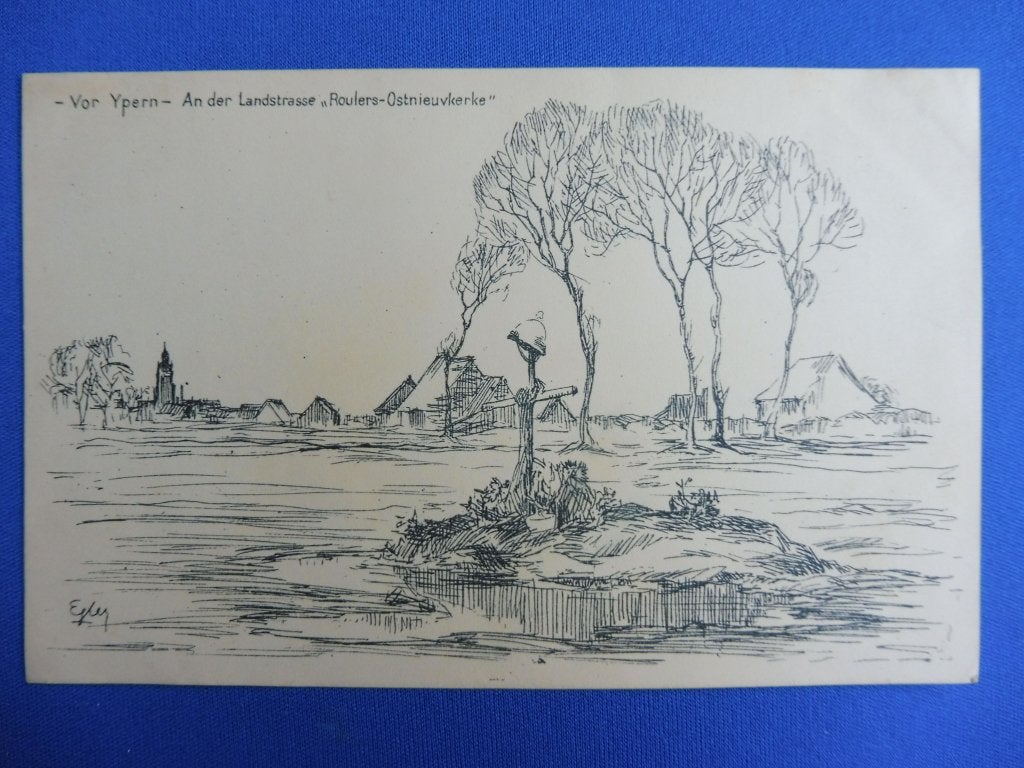 WO1 Feldpost West-Vlaanderen Ieper-Roeselare Feldartillerie, Verzamelen, Militaria | Algemeen, Verzenden, Landmacht, Duitsland