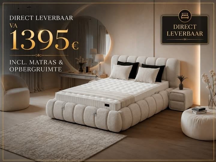 Boxspring bed Ruben va. 1395 EUR, Huis en Inrichting, Ophalen of Verzenden, Nieuw, Tweepersoons, Overige maten