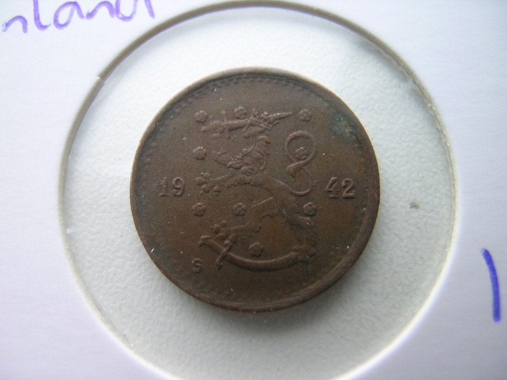 50 Pennia 1942 Finland (nr 1), Ophalen of Verzenden, Overige landen, Losse munt