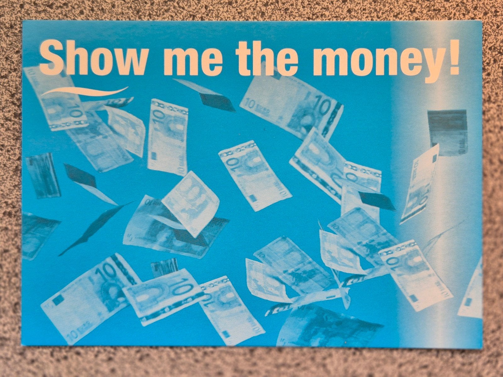 Boomerang Radio Veronica Ansichtkaart 'Show me the money!', Verzamelen, Ophalen of Verzenden, 1980 tot heden, Ongelopen