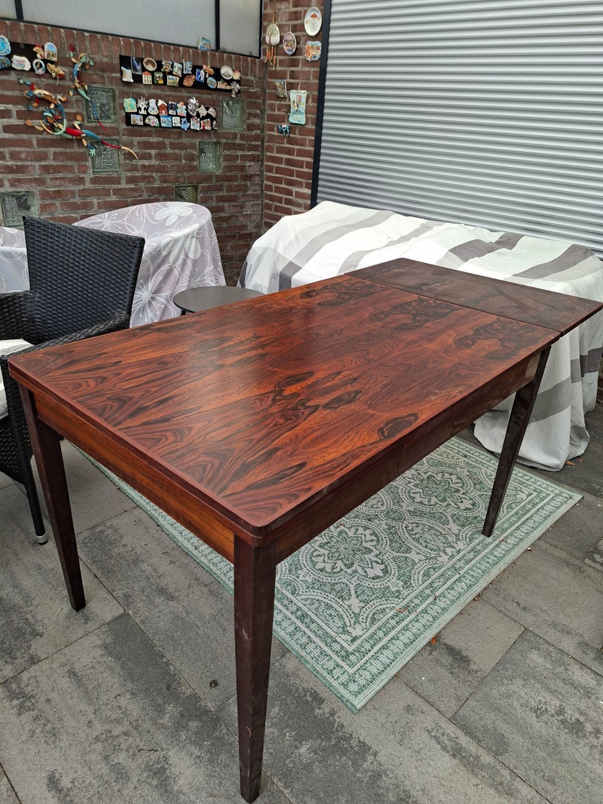 palissander eettafel, Ophalen, Gebruikt, 200 cm of meer, 50 tot 100 cm