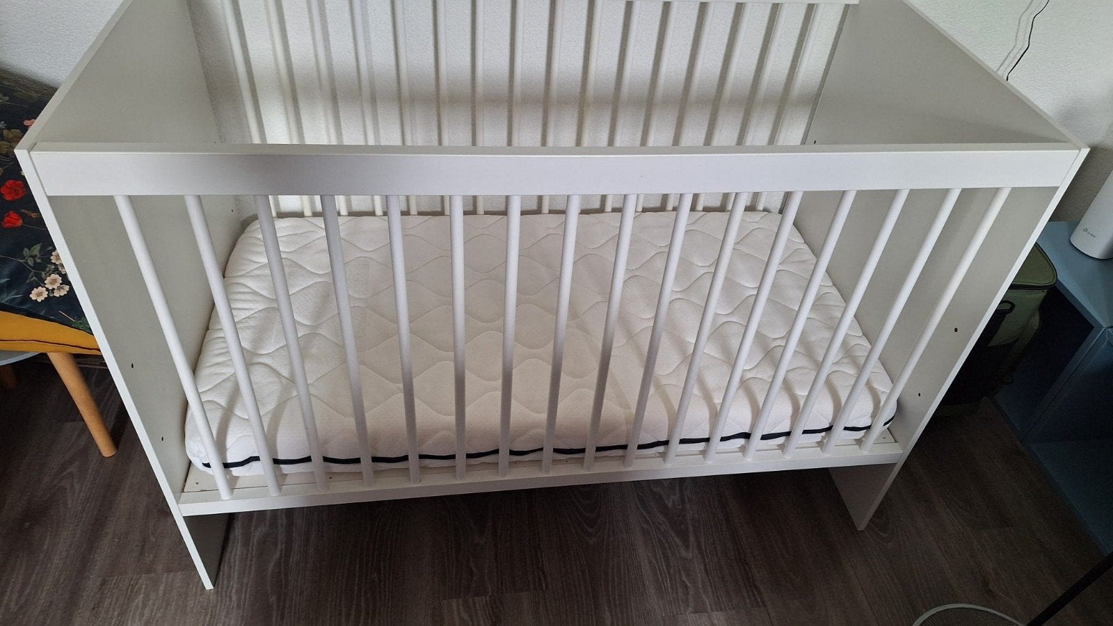 Complete ledikant met matras en hoezen en dekbed, Ophalen, Zo goed als nieuw, Ledikant