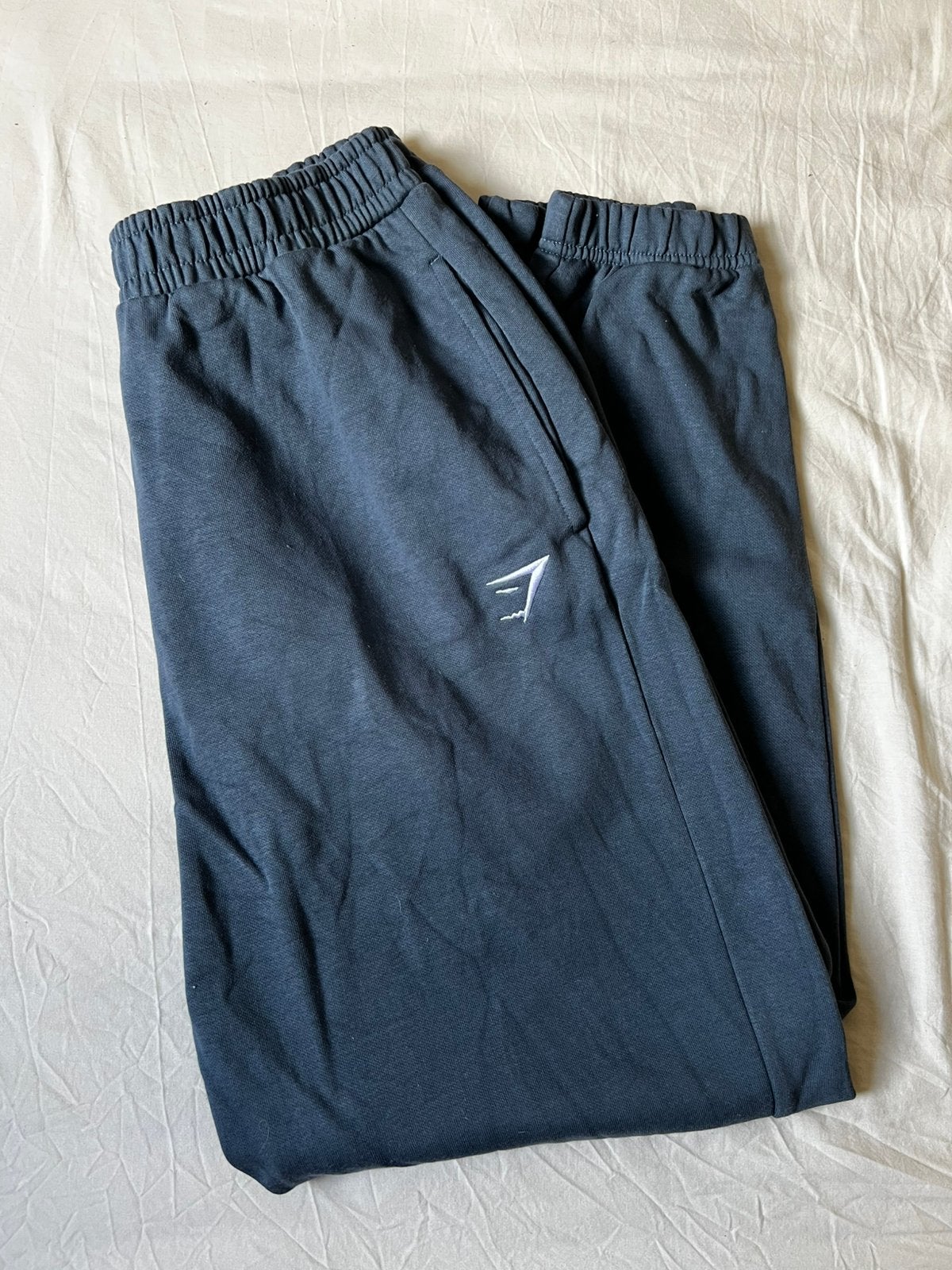 Gymshark fleece joggers, Blauw, Overige typen, Ophalen of Verzenden, Zo goed als nieuw
