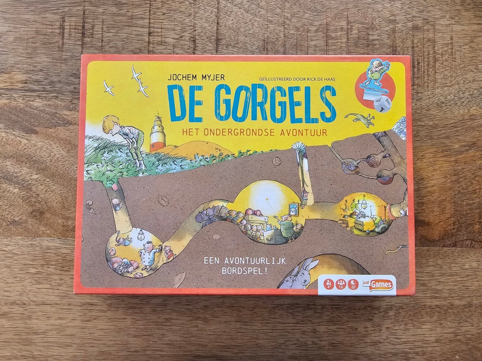 Jochem Myjer De Gorgels het bordspel Het ondergrondse avontu, Vijf spelers of meer, Ophalen of Verzenden, Zo goed als nieuw, Just Games