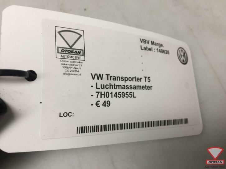 vw transporter t5 luchtmassameter 7h0145955l, Gebruikt, Volkswagen, Volkswagen AG, Berliner Ring 2
38440  Wolfsburg, DE