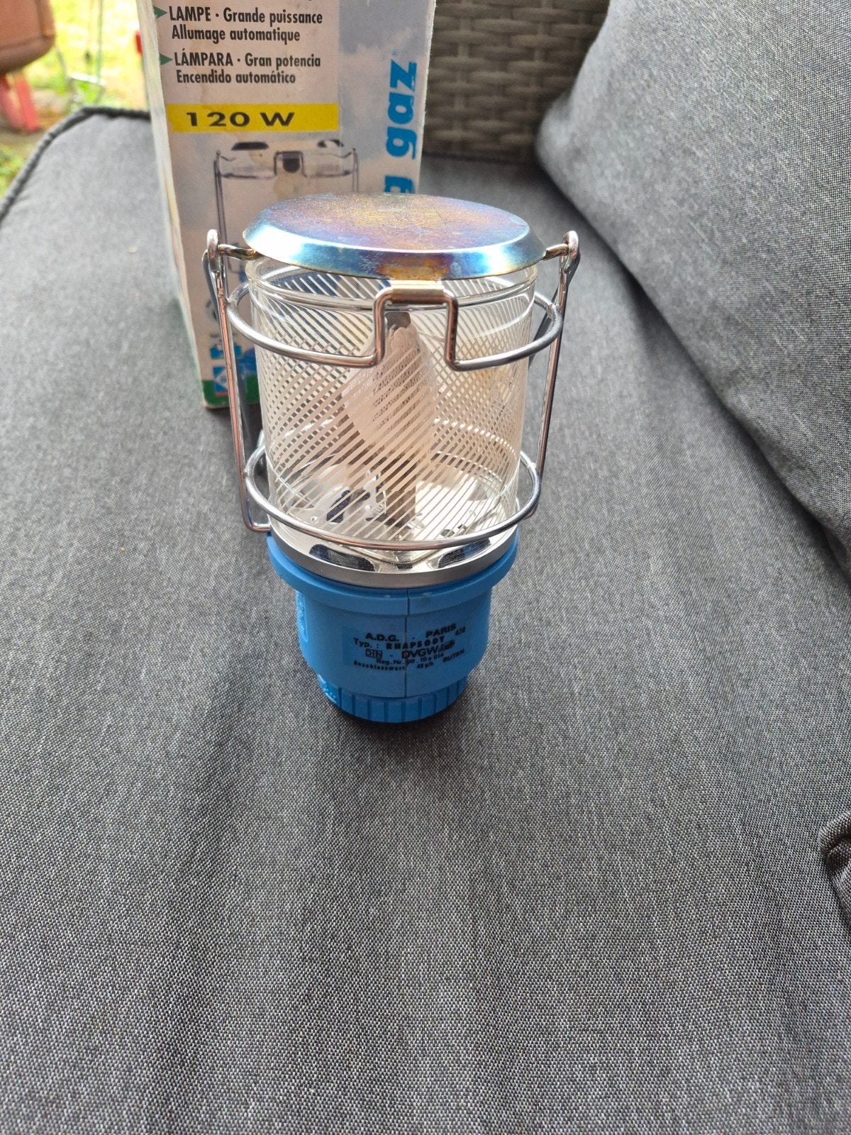 Campingaz Rhapsody 470 gaslamp 120W, Ophalen of Verzenden, Gebruikt