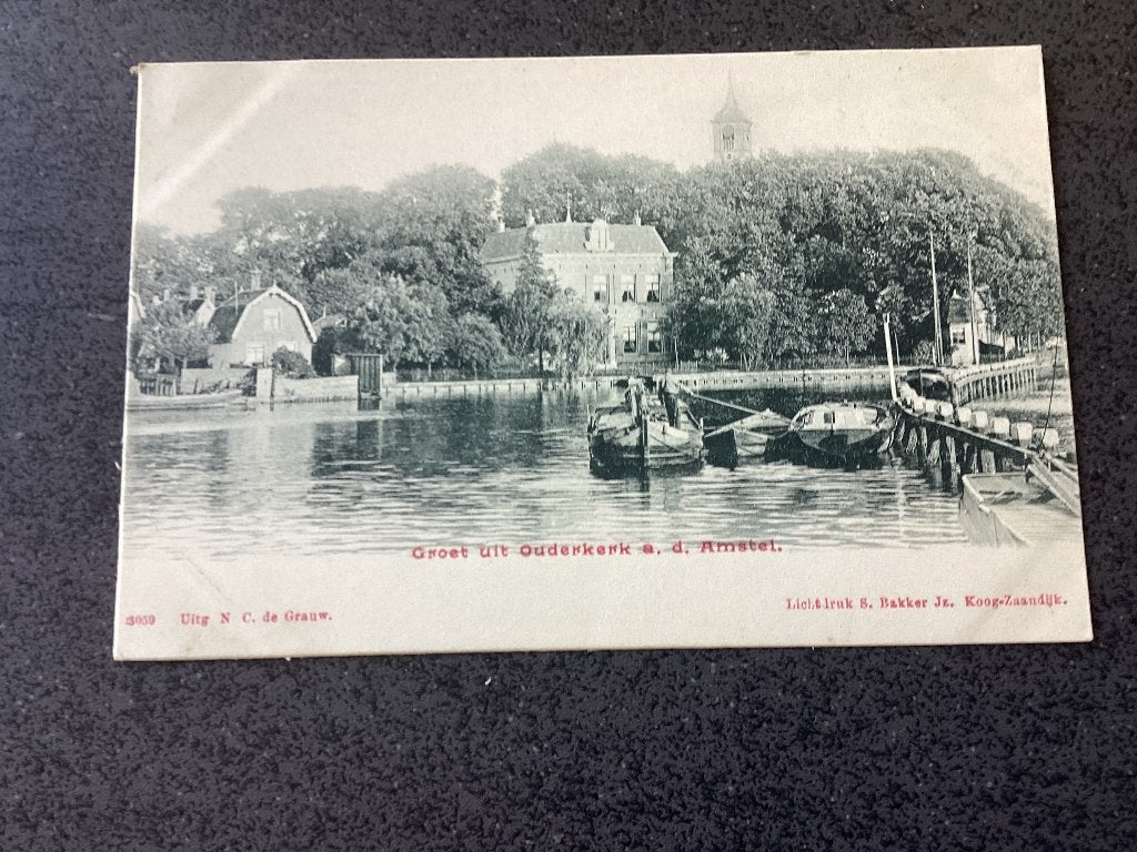 Ouderkerk aan de Amstel.  No 2.  Schepen, Ophalen of Verzenden, Voor 1920, Ongelopen, Noord-Holland