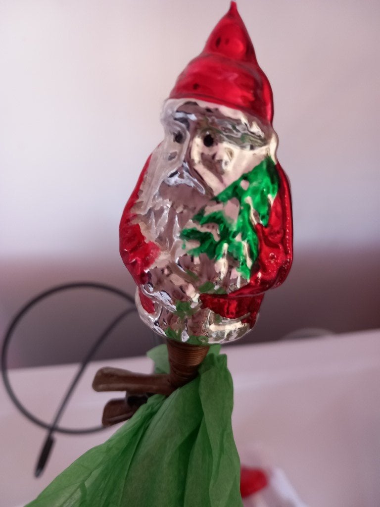 Vintage kerstbal kerstman, Diversen, Kerst, Ophalen, Gebruikt