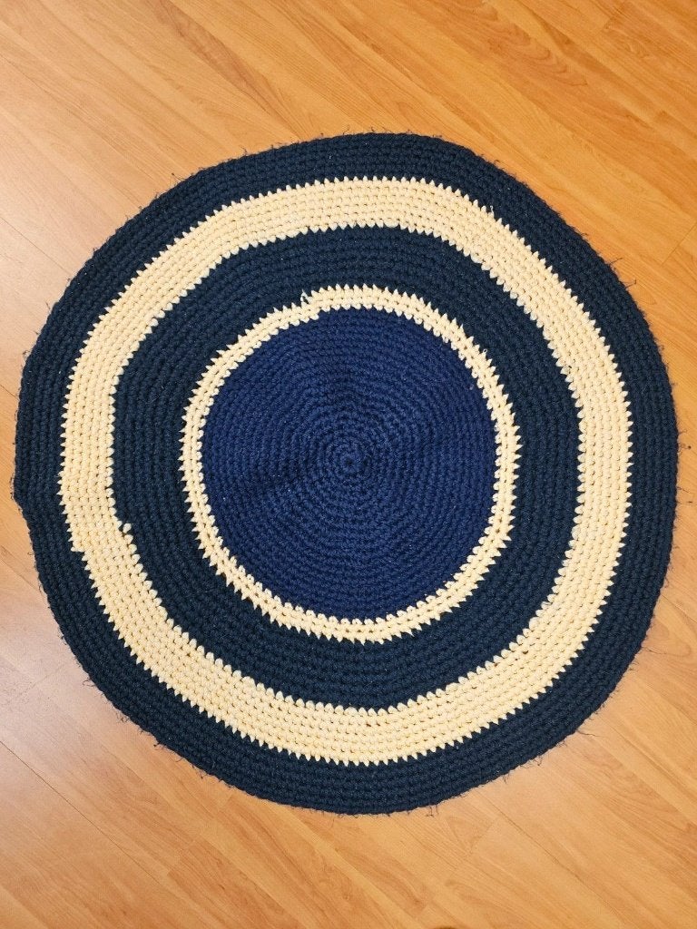 Gehaakt kleed rond 100/100, Gebruikt, Blauw, Rond, Djt@dejuistetoon.eu