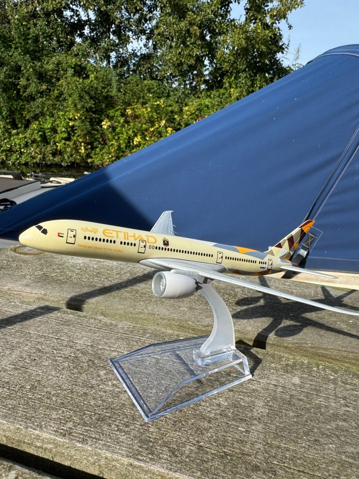 Etihad Boeing 787 schaalmodel | Metaal | 1/400, Ophalen of Verzenden, Zo goed als nieuw