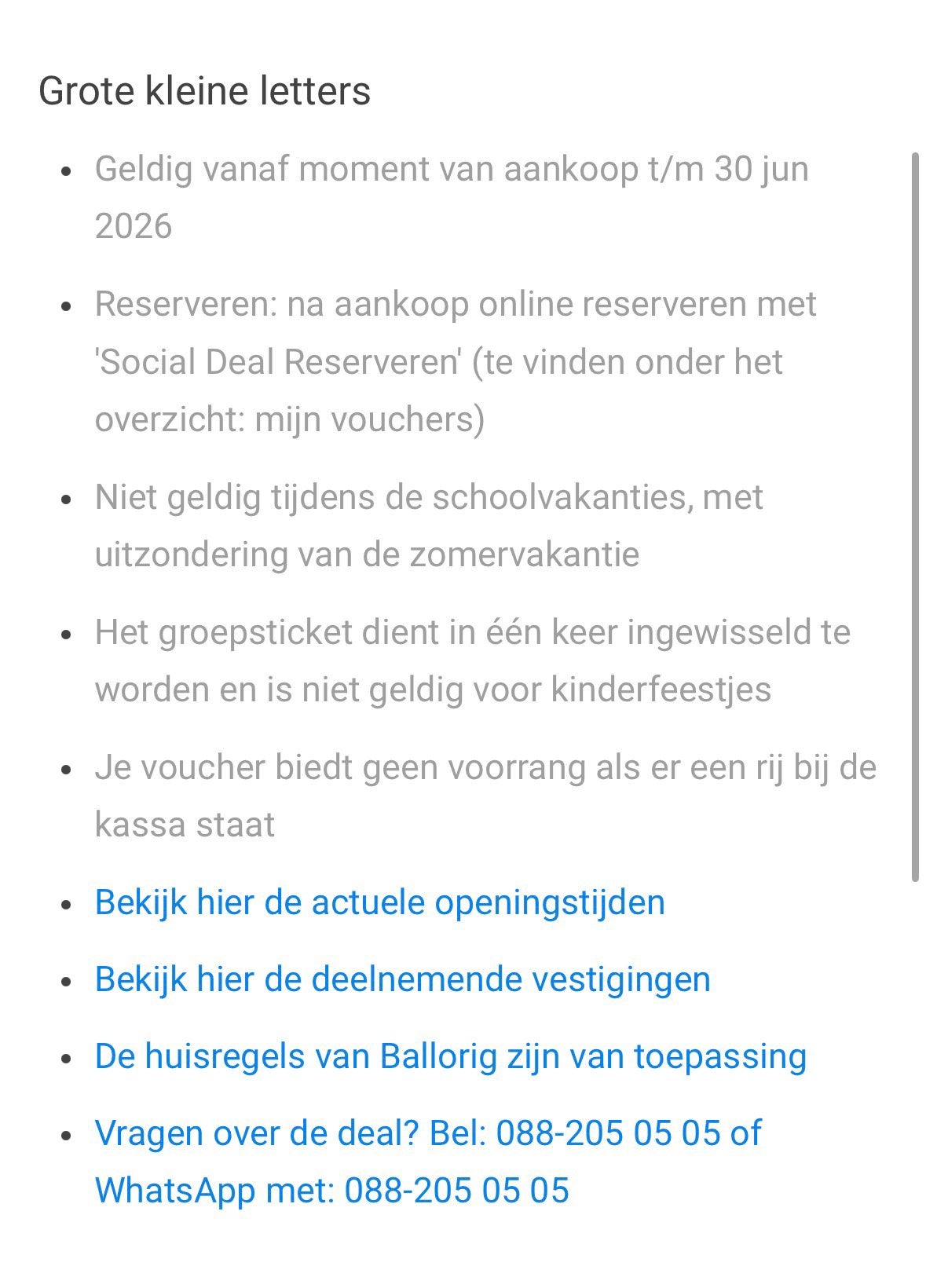 Groepsticket ticket ballorig 3 kinderen, Eén persoon, Overige soorten