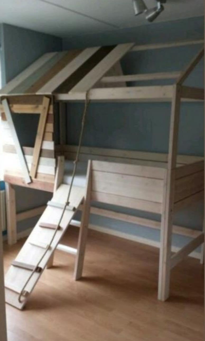 life time hutbed huthuisje lifetime boomhutbed, Kinderen en Baby's, Ophalen, 85 tot 100 cm, Zo goed als nieuw, Lattenbodem