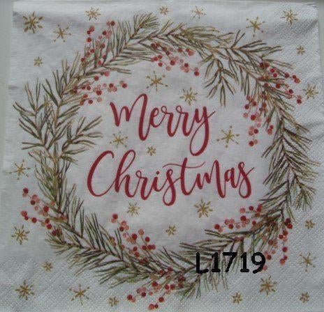 Servetten decoupage/bullet journal * Kerst L1719 L1720 L1721, Verzenden, Nieuw