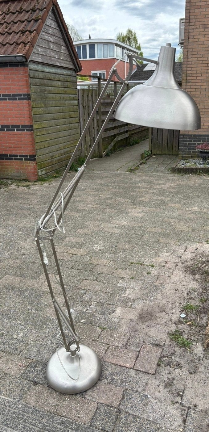 Zilveren vloerlamp, Ophalen, Zo goed als nieuw, 150 tot 200 cm