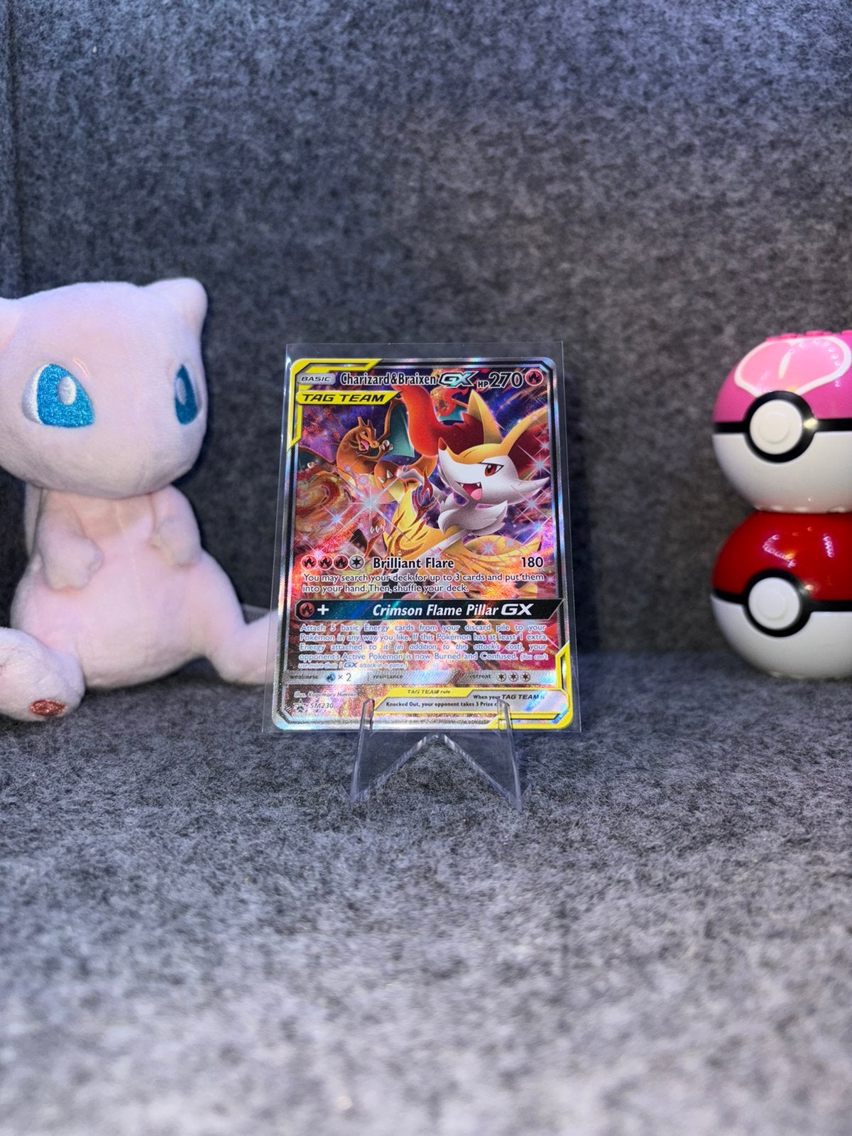 Charizard & Braixen - SM230 - EXC, Hobby en Vrije tijd, Ophalen of Verzenden, Zo goed als nieuw