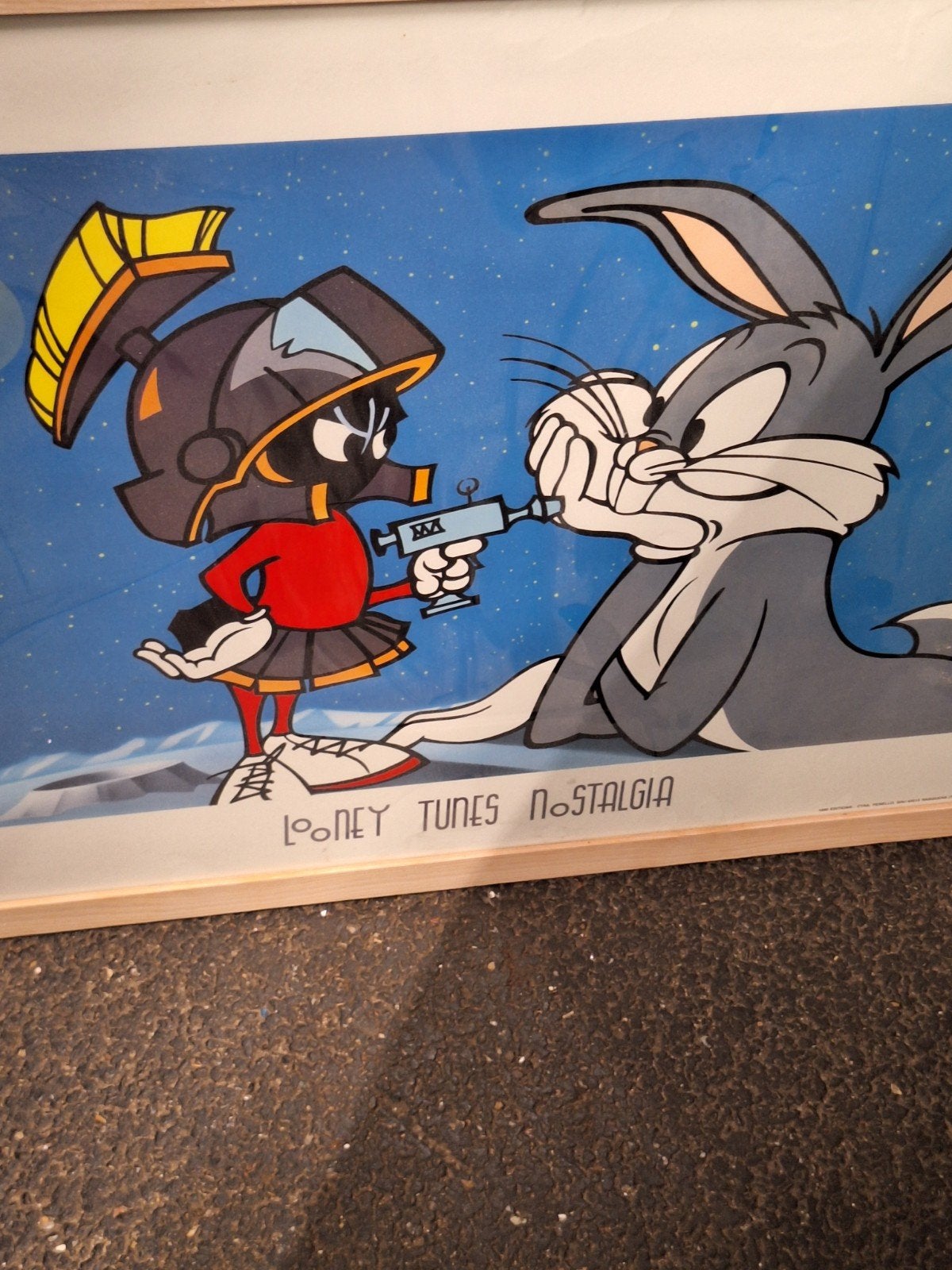 Looney Tunes Nostalgia Marvin the Martian & Bugs Bunny, Met lijst, Deurposter of groter, Rechthoekig Liggend, Ophalen of Verzenden