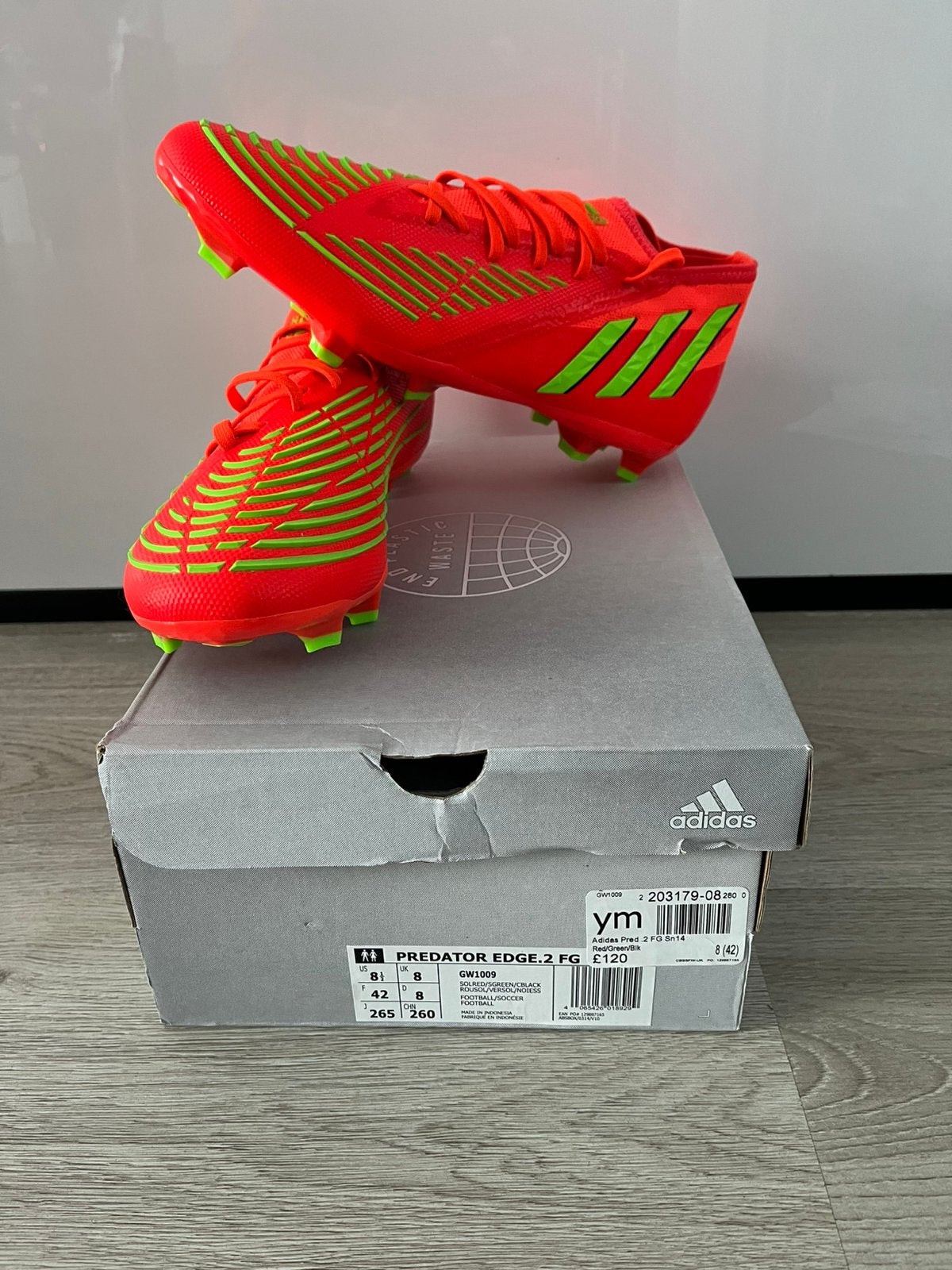 Adidas Predator Edge .2 voetbalschoenen FG mt 42 NIEUW, Ophalen, Schoenen, Nieuw, Maat L