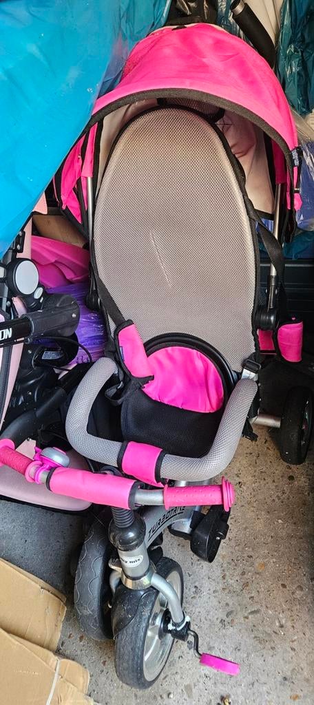 Kinderfiets driewieler met tasje - Roze Turbo Trike, Ophalen, Gebruikt, Turbo Trike