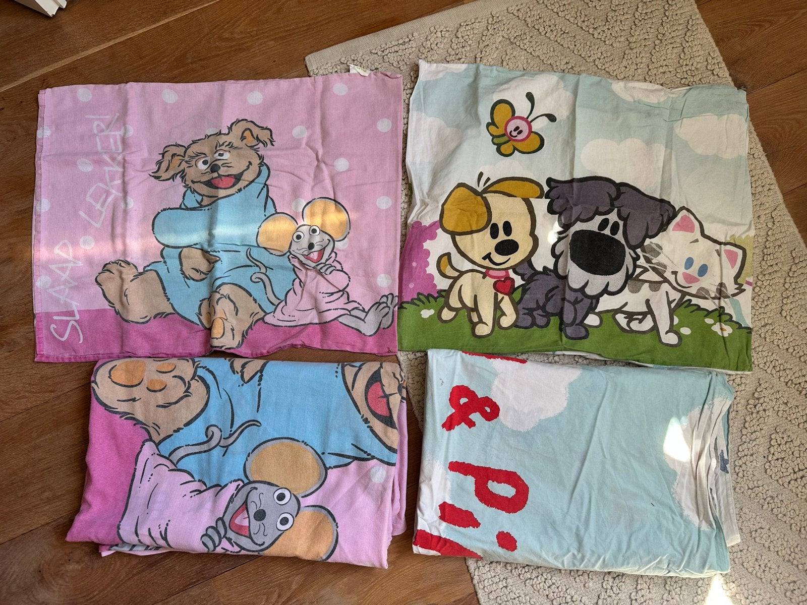 kinder dekbedovertrekken  Sesamstraat en Woezel&Pip, Gebruikt, Jongetje of Meisje, Dekbedovertrek, Ophalen of Verzenden