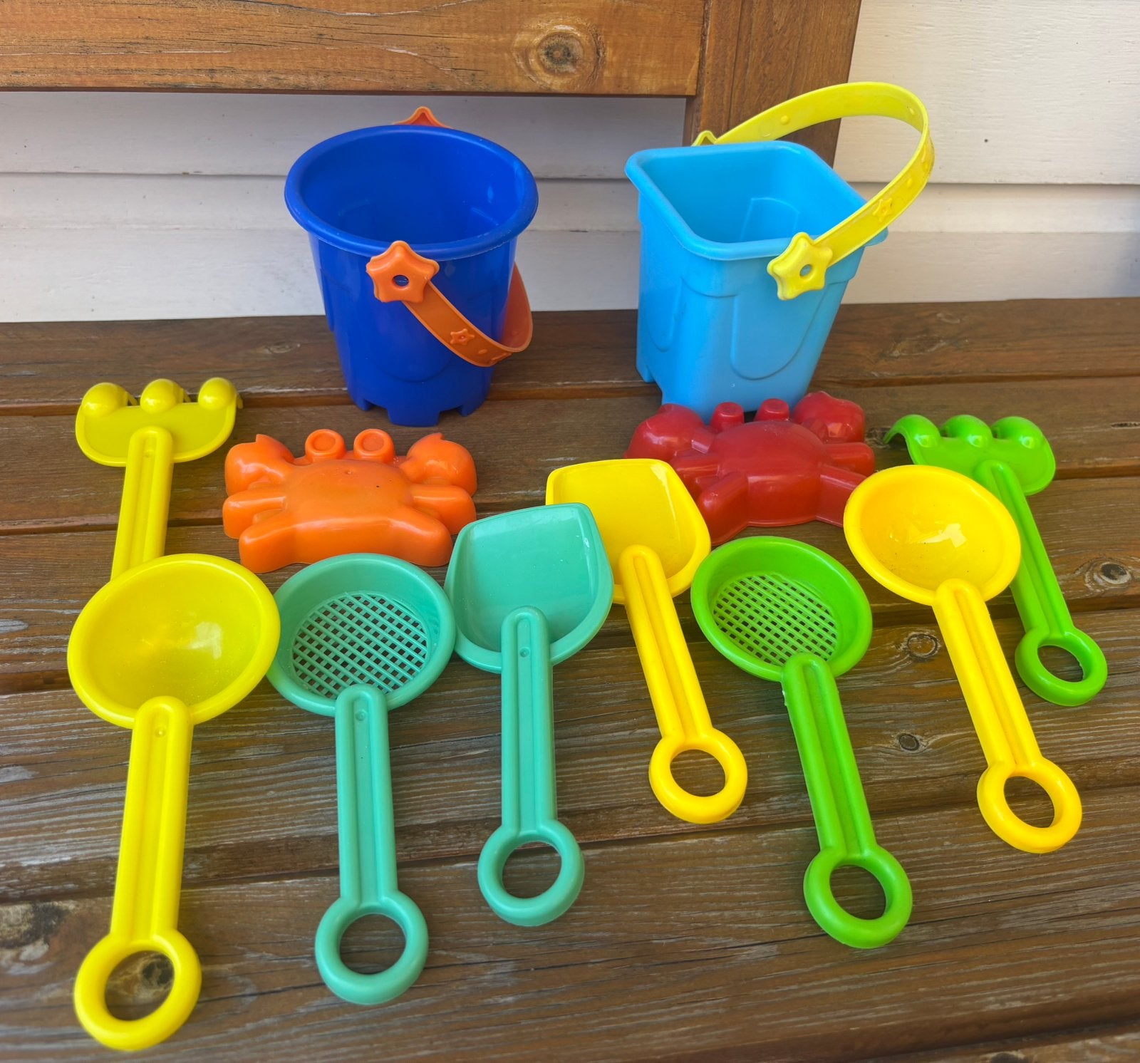 2x 6-delige mini strandset / emmerset | zandbakspeelgoed, Ophalen of Verzenden