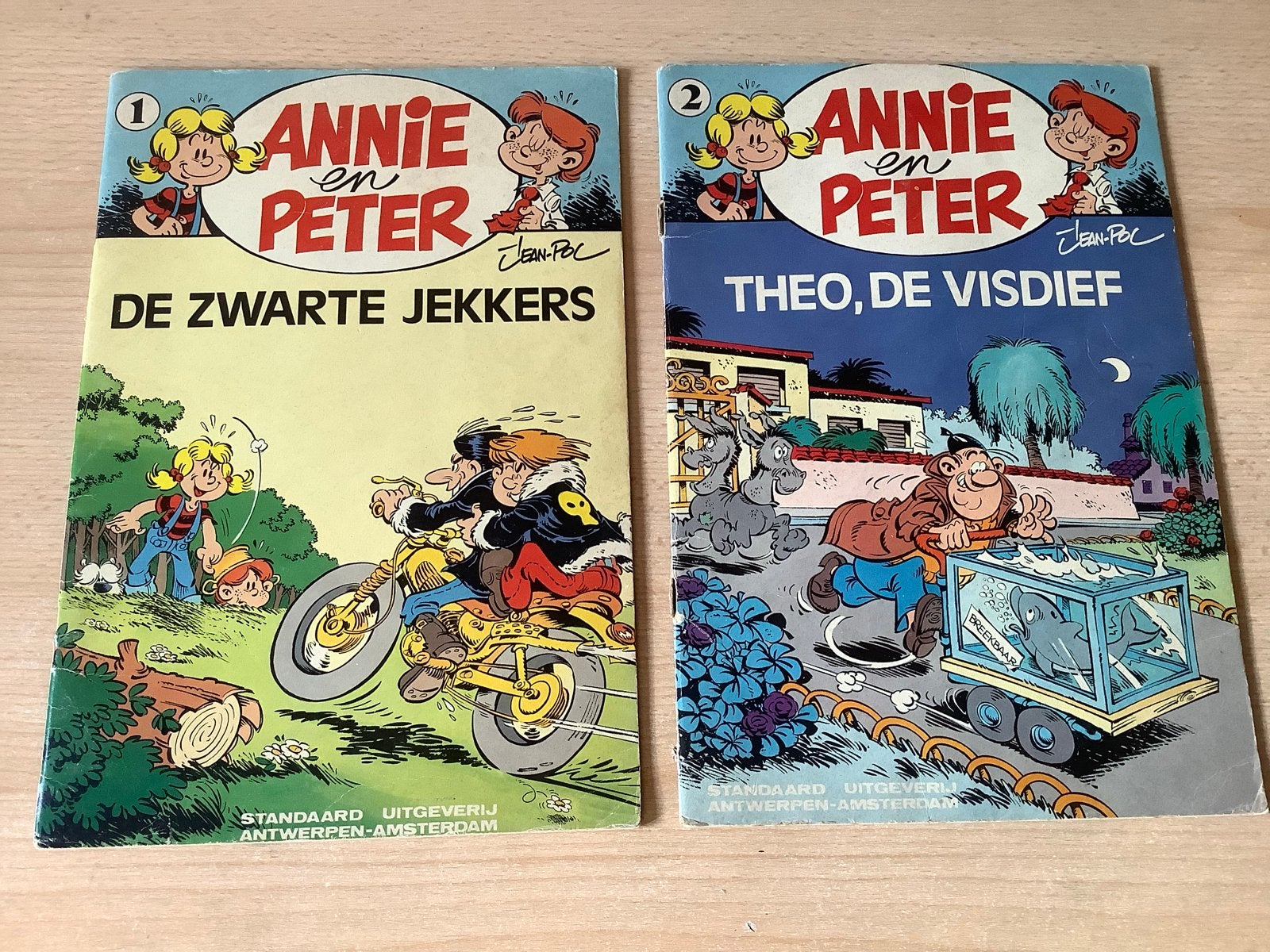 Annie en Peter - De Zwarte Jekkers & Theo, de Visdief, Meerdere stripboeken, Ophalen of Verzenden, Gelezen