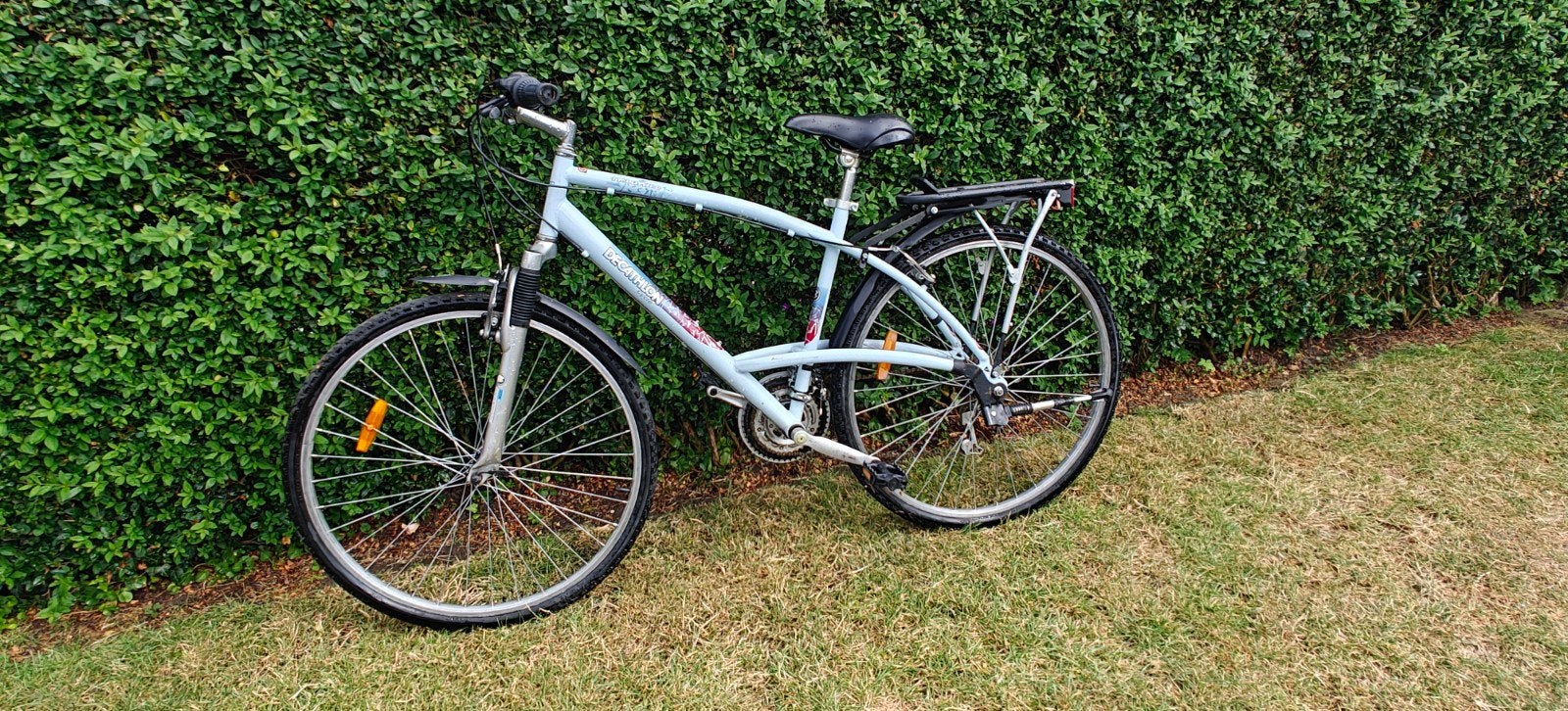 Decathlon sportieve fiets trail triban , lichtblauw, Ophalen, Zo goed als nieuw, Meer dan 20 versnellingen, Overige merken