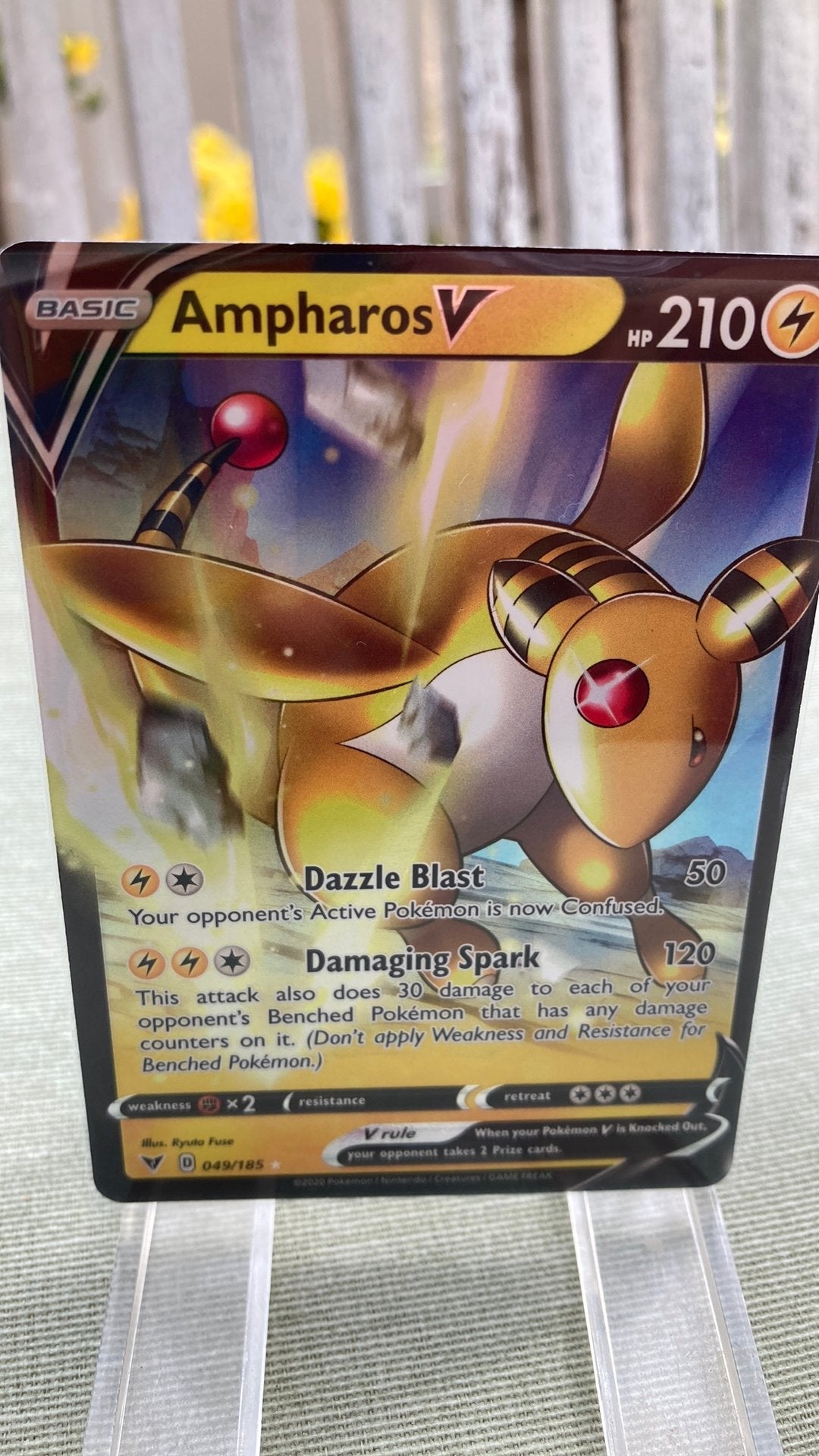 Pokemon Ampharos V 49/185 Vivid Voltage 3,00 euro, Ophalen of Verzenden, Zo goed als nieuw