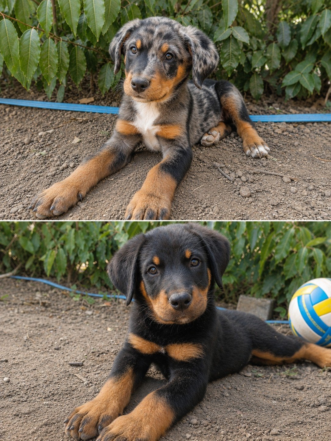 🤎🖤🤍Nog 2 beschikbaar! Merle Beauceron x Berner Sennen🤩, Parvo, Overige rassen, 8 tot 15 weken, Meerdere