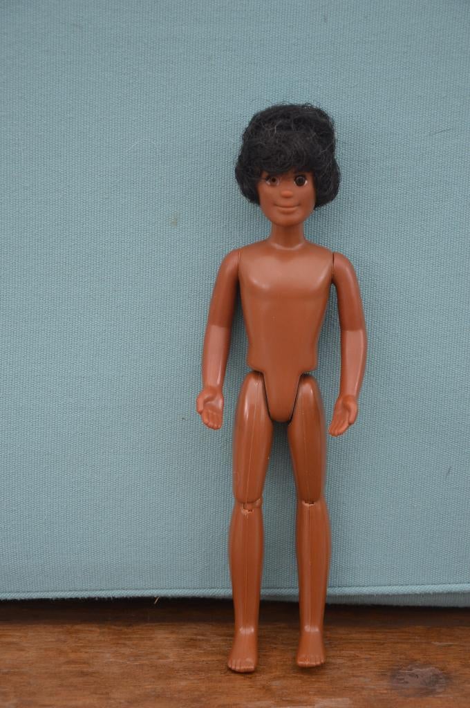 donkere vintage Mattel Sunshine familie pop uit 1973 Vader, Verzamelen, Poppen, Ophalen of Verzenden, Gebruikt, Pop