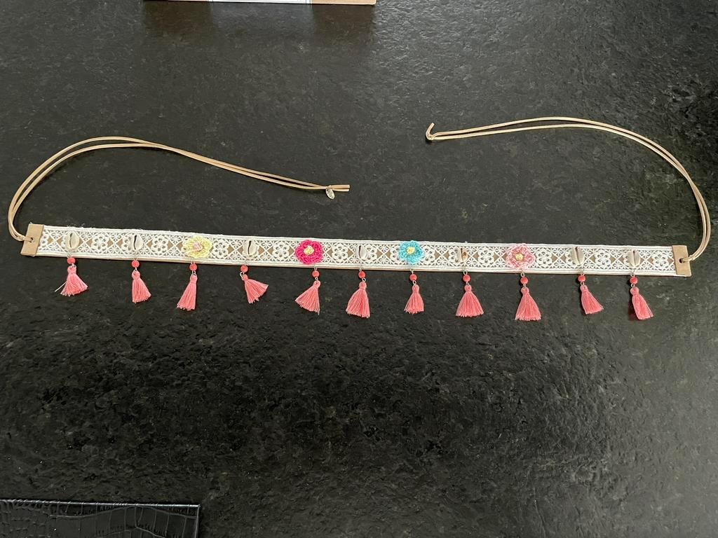 Ibiza stijl ceintuur merk Vior crème kant & leer, Kleding | Dames, Riemen en Ceinturen, Ophalen of Verzenden, Zo goed als nieuw