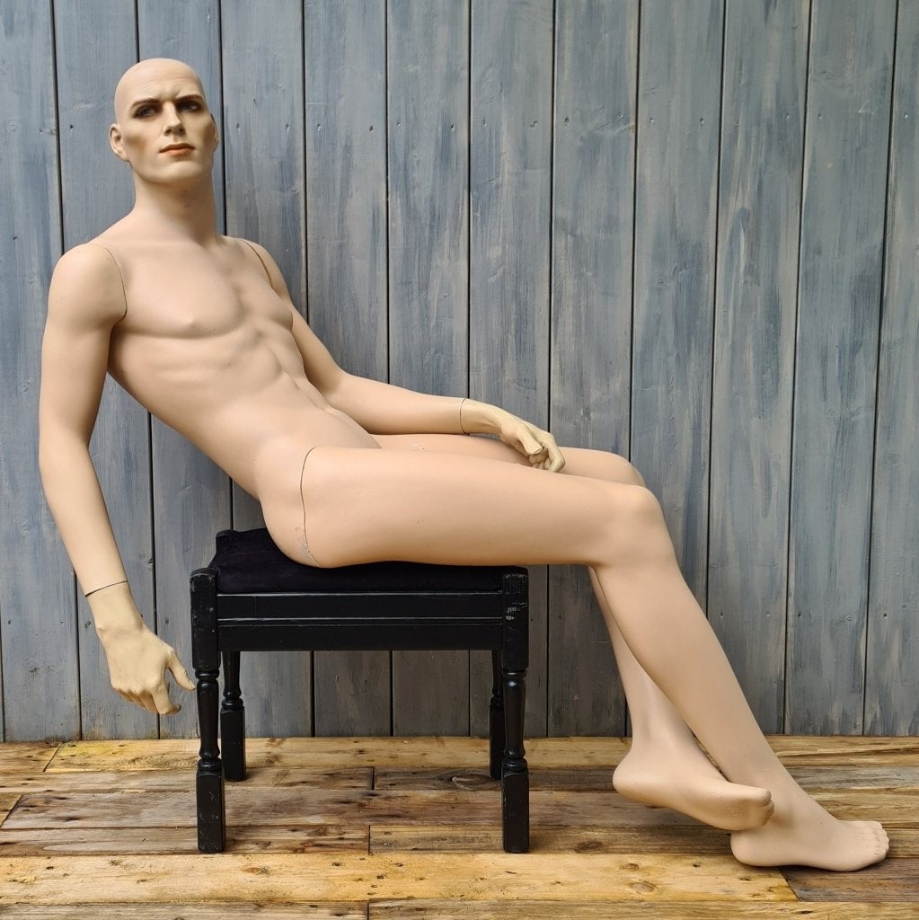 etalagepop man New John Nissen zit paspop Masculin, Verzamelen, Ophalen of Verzenden, Overige soorten, Overige gebieden, Overige typen