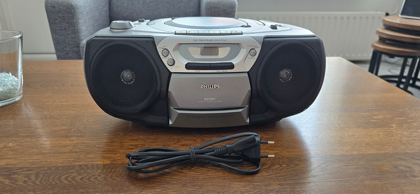 Philips Radio met CD en Cassette Speler - AZ1007, Ophalen of Verzenden, Gebruikt, Radio, Met cd-speler