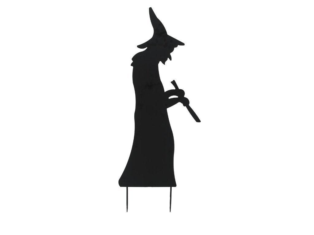 Europalms Halloween heks met lepel - 110 cm metaal silhouet, Halloween of Griezel, ., Nieuw, Ophalen of Verzenden