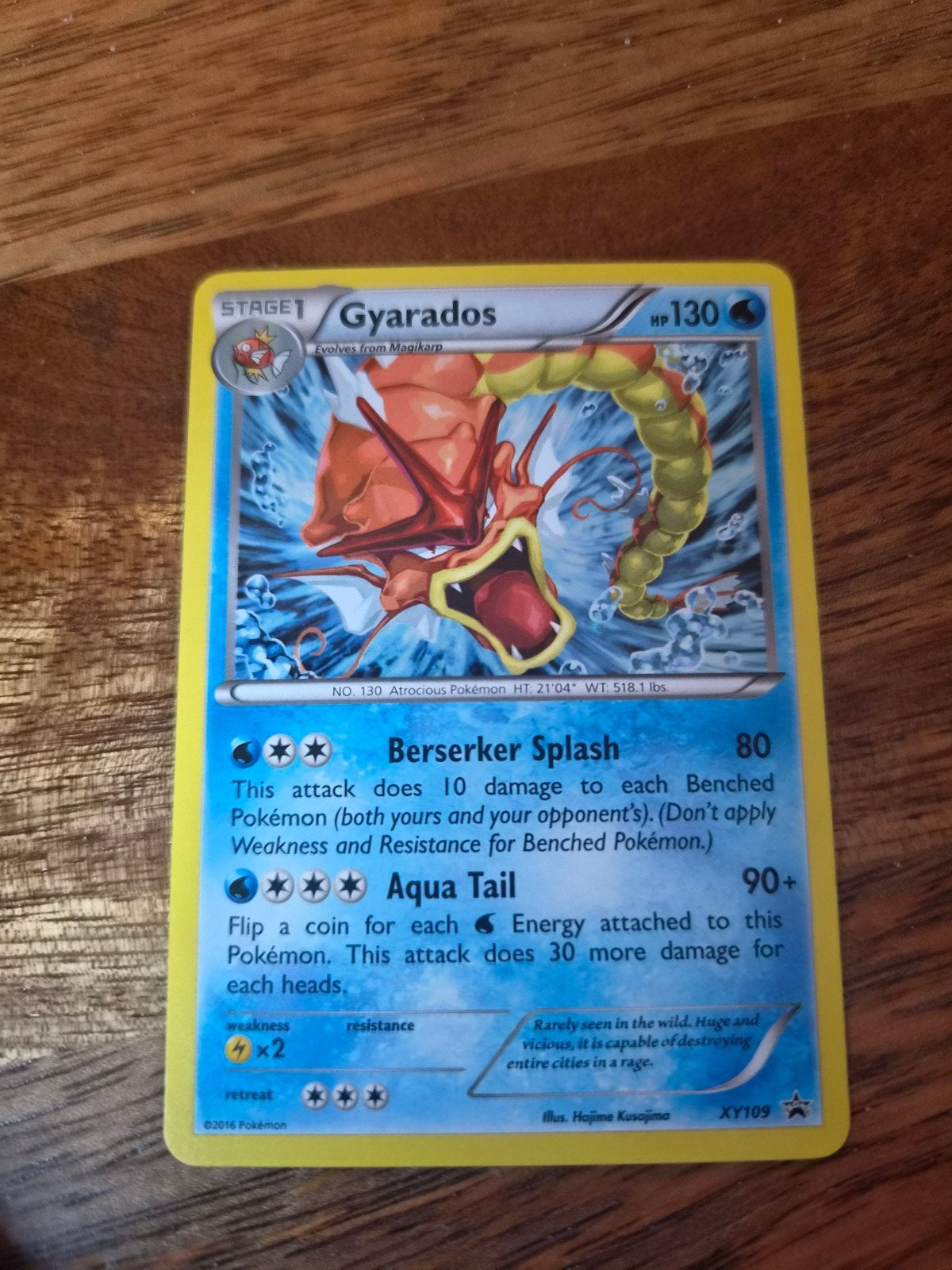 Gyarados Pokémon Kaart XY109, Ophalen of Verzenden, Zo goed als nieuw, Losse kaart